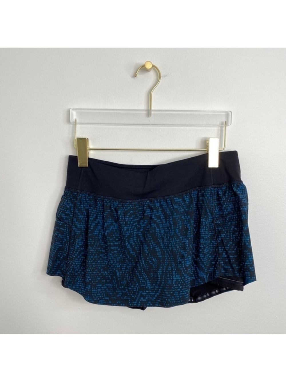 Lululemon Final Lap Skirt Skort Pulse Capri Black/Black Size 6 Tennis Pickleball